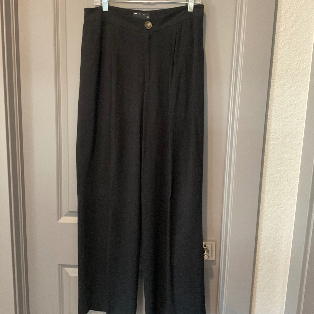 Summer Wide Leg High Waisted Black Pants